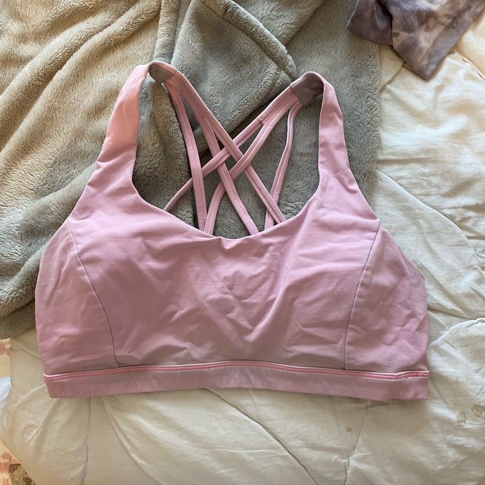 Lululemon energy bra pink size 10